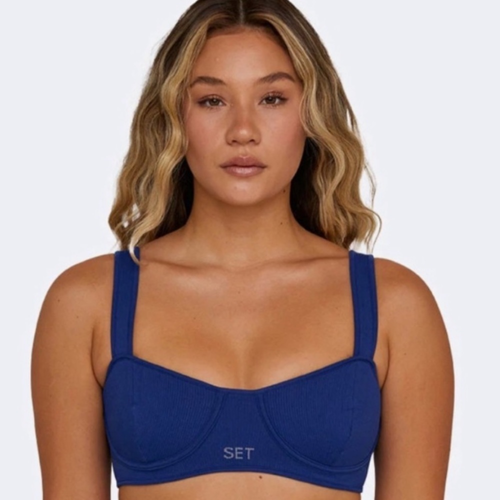 Set Active Contour bra in Strike Blue